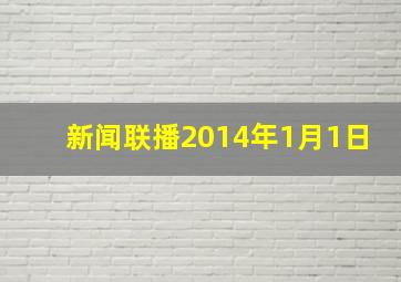 新闻联播2014年1月1日