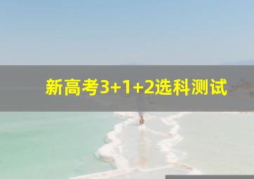 新高考3+1+2选科测试