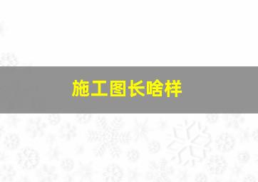 施工图长啥样