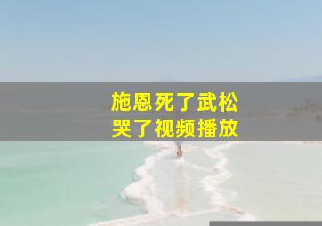 施恩死了武松哭了视频播放