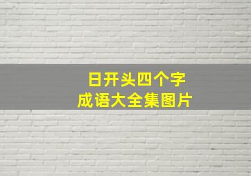 日开头四个字成语大全集图片