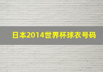 日本2014世界杯球衣号码