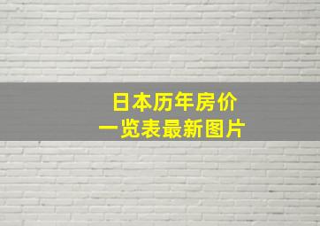 日本历年房价一览表最新图片