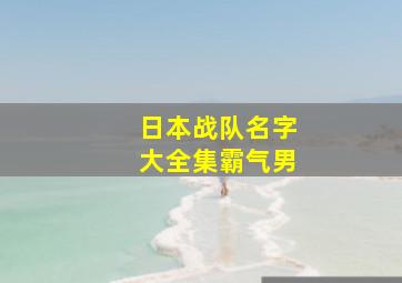 日本战队名字大全集霸气男