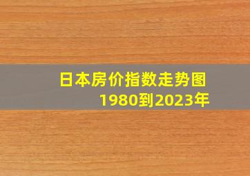 日本房价指数走势图1980到2023年