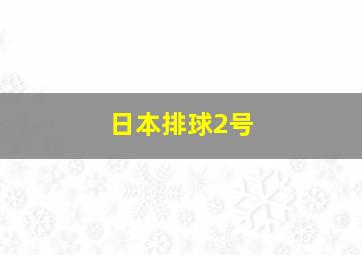 日本排球2号