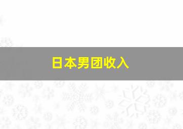 日本男团收入