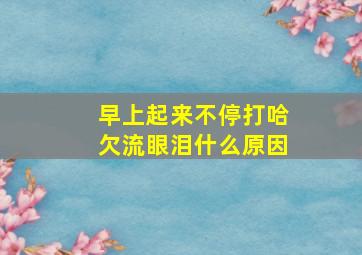 早上起来不停打哈欠流眼泪什么原因