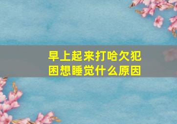 早上起来打哈欠犯困想睡觉什么原因