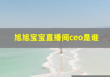 旭旭宝宝直播间ceo是谁