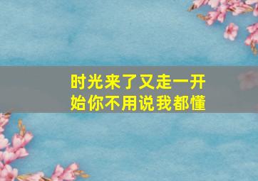 时光来了又走一开始你不用说我都懂