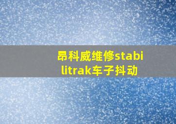 昂科威维修stabilitrak车子抖动