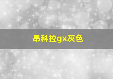 昂科拉gx灰色