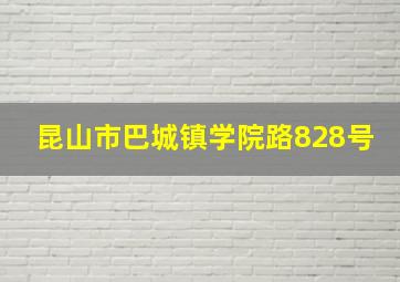 昆山市巴城镇学院路828号