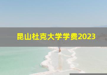 昆山杜克大学学费2023