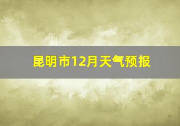 昆明市12月天气预报