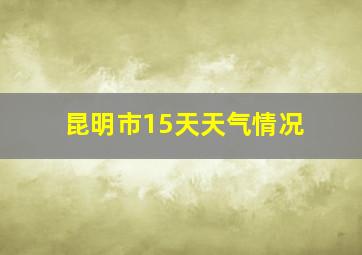 昆明市15天天气情况