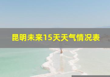 昆明未来15天天气情况表