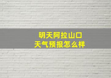 明天阿拉山口天气预报怎么样