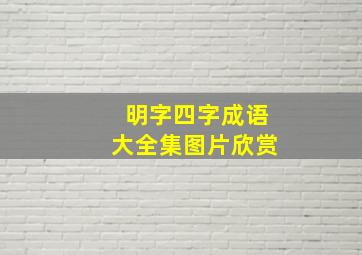 明字四字成语大全集图片欣赏