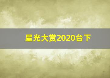 星光大赏2020台下