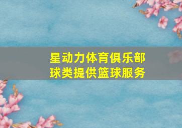 星动力体育俱乐部球类提供篮球服务