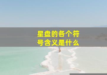 星盘的各个符号含义是什么