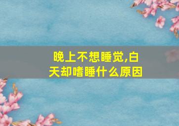 晚上不想睡觉,白天却嗜睡什么原因