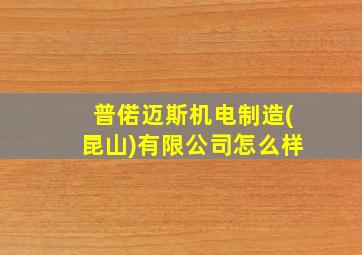 普偌迈斯机电制造(昆山)有限公司怎么样