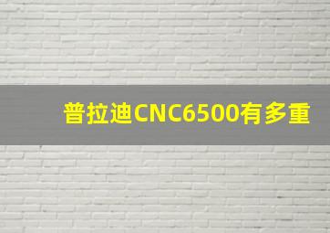 普拉迪CNC6500有多重