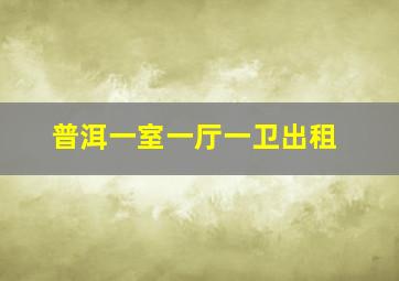 普洱一室一厅一卫出租