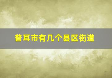 普耳市有几个县区街道