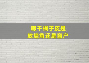 晾干橘子皮是放墙角还是窗户