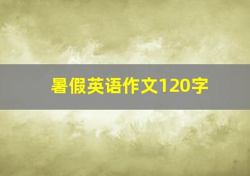 暑假英语作文120字