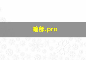 暗部.pro