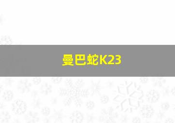 曼巴蛇K23