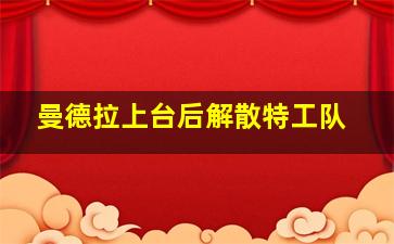 曼德拉上台后解散特工队