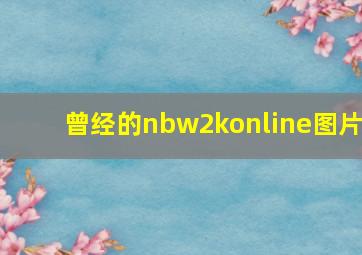 曾经的nbw2konline图片