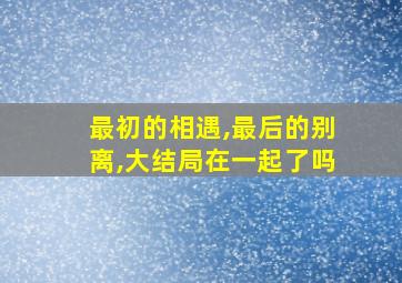 最初的相遇,最后的别离,大结局在一起了吗