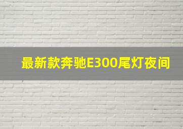 最新款奔驰E300尾灯夜间