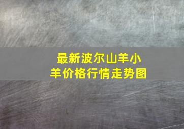 最新波尔山羊小羊价格行情走势图