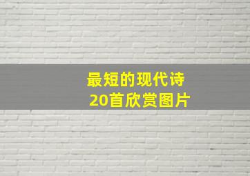 最短的现代诗20首欣赏图片