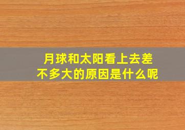 月球和太阳看上去差不多大的原因是什么呢