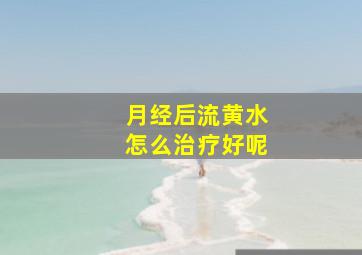 月经后流黄水怎么治疗好呢