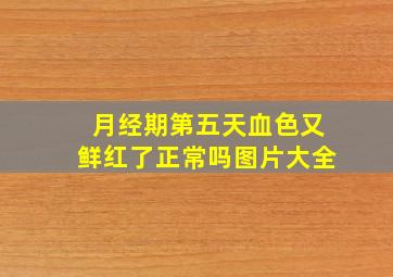 月经期第五天血色又鲜红了正常吗图片大全