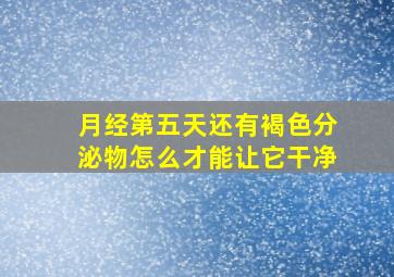 月经第五天还有褐色分泌物怎么才能让它干净