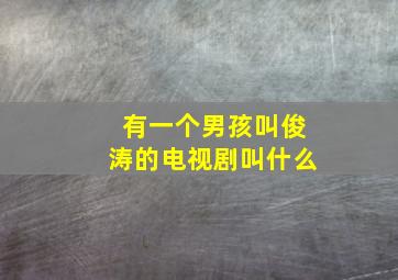 有一个男孩叫俊涛的电视剧叫什么