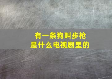 有一条狗叫步枪是什么电视剧里的