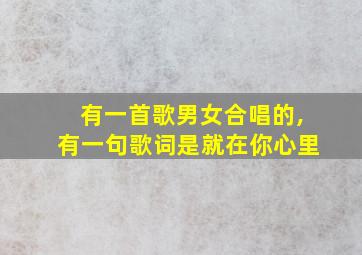 有一首歌男女合唱的,有一句歌词是就在你心里