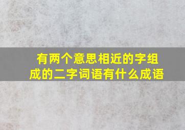 有两个意思相近的字组成的二字词语有什么成语